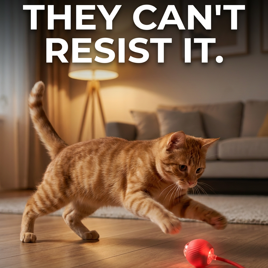 Glowing Self-Rolling Ball for Cats — USB Rechargeable